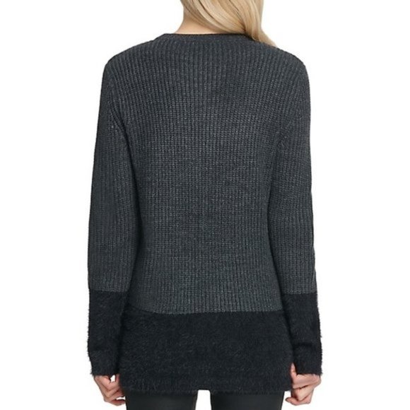 DKNY Faux Fur Hem Sweater - Picture 2 of 8